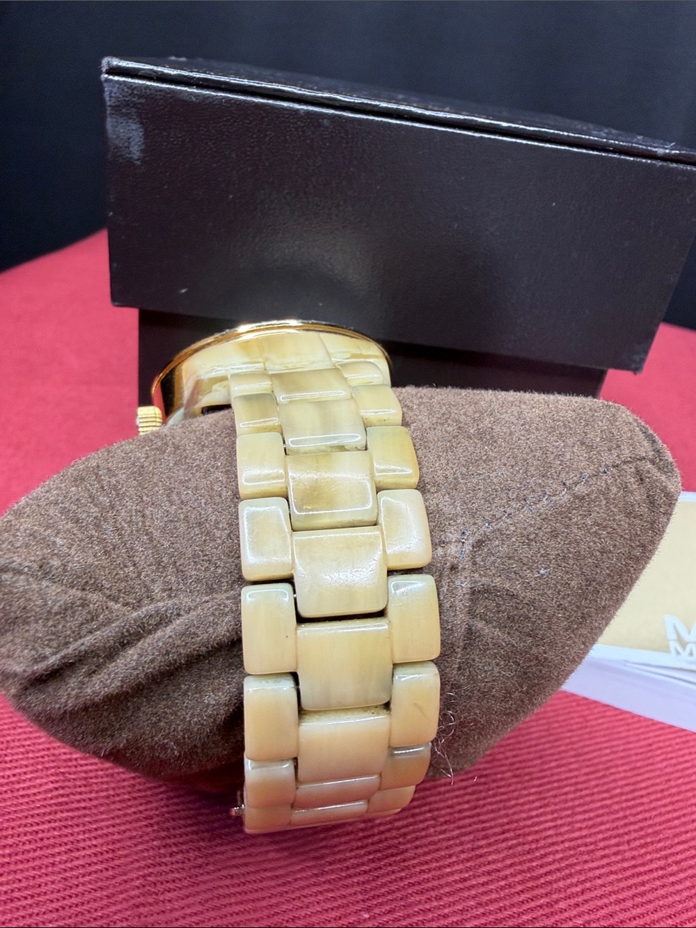 Michael Kors Gold Tone Crystal Bezel Bracelet Watch - Picture 3 of 7